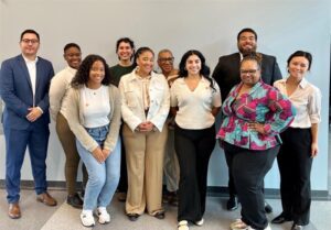 Racial Equity Commission staff and colleagues pose for a group photo